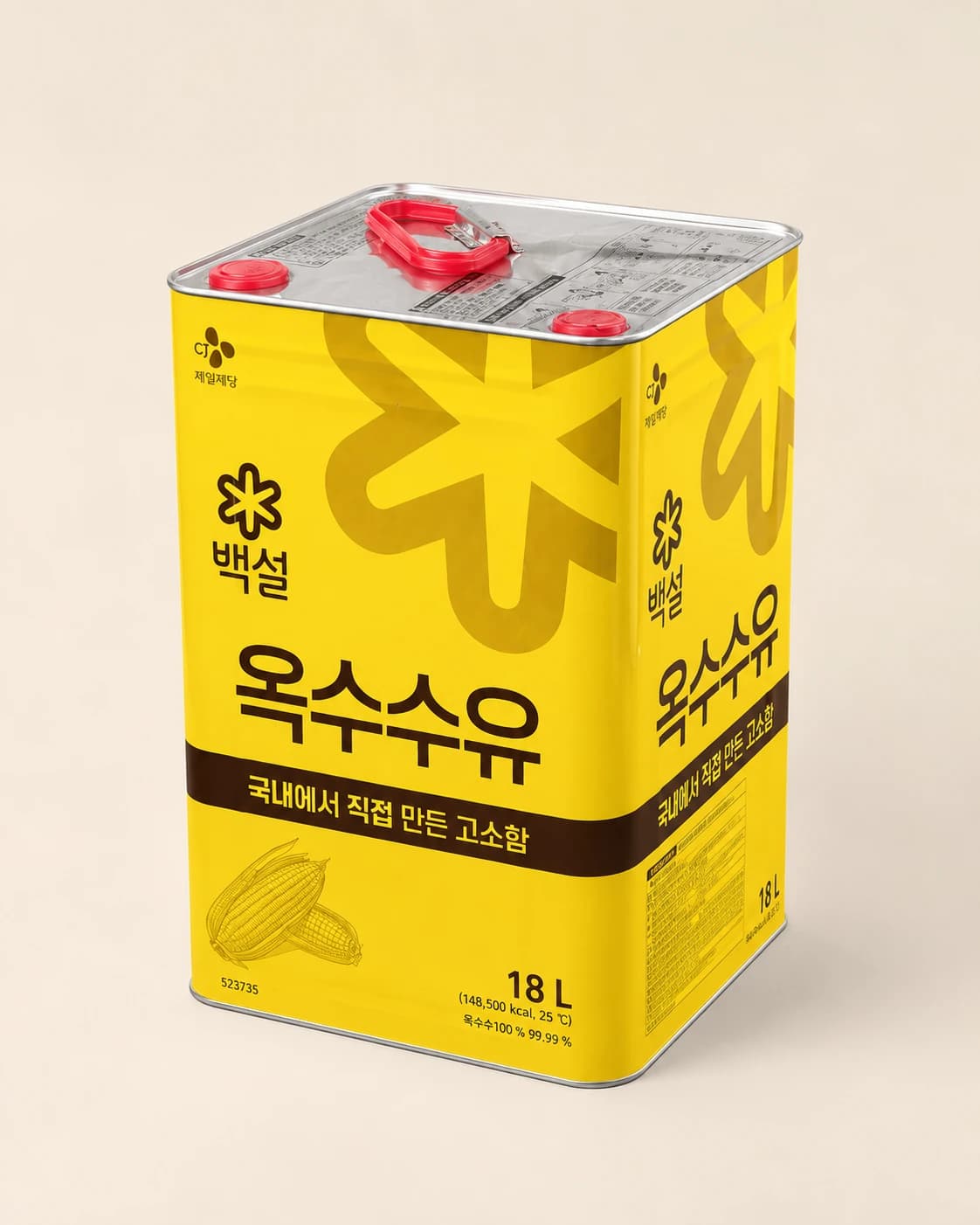 백설 옥수수유 18L 1